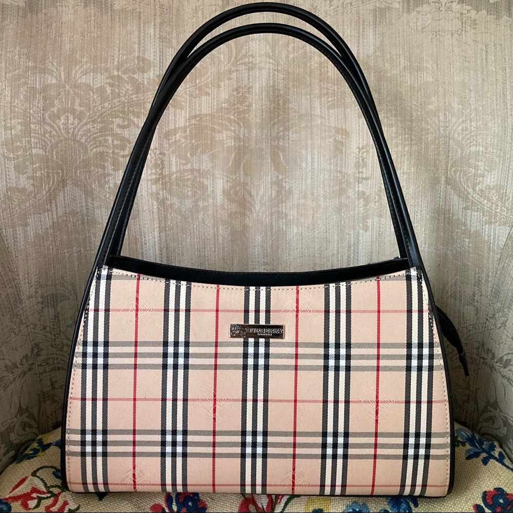 Burberry London Blue Label Haymarket Check shoulder bag satchel vintage